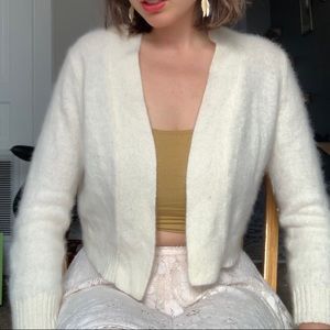 Cropped Angora Sweater